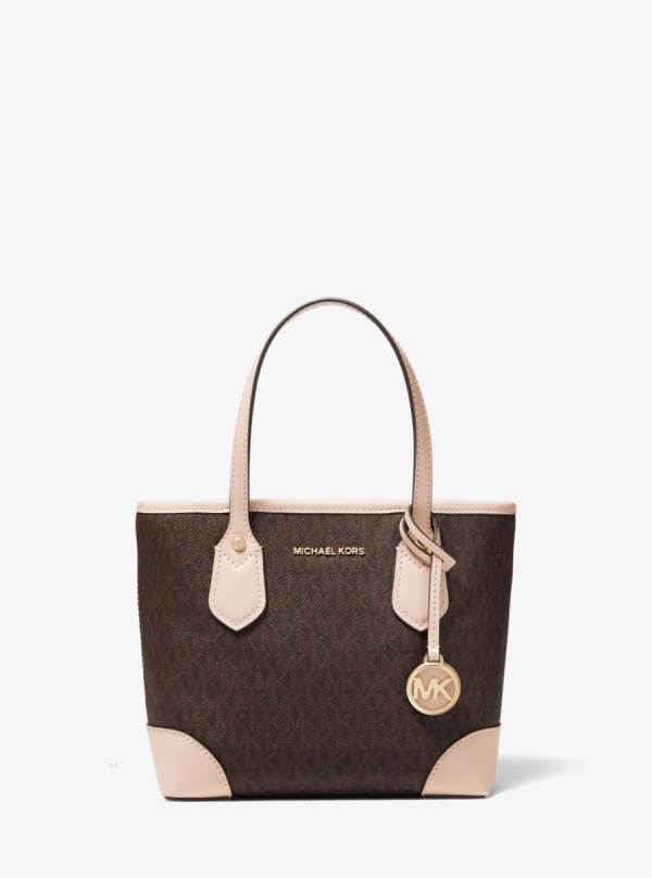 Damske Prenosná Taška Michael Kors Eva Extra-Small Logo Ruzove - Kabelky Michael Kors Levně | RLHQZ-3078
